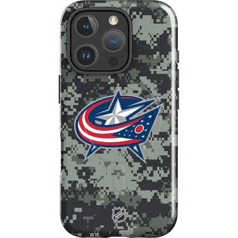 NHL Columbus Blue Jackets Camo iPhone 16 Pro Max Magsafe Impact Case