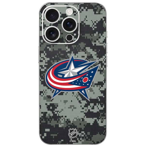 NHL Columbus Blue Jackets Camo iPhone 16 Pro Skin