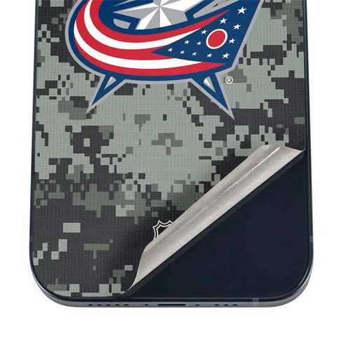 NHL Columbus Blue Jackets Camo iPhone 16 Skin
