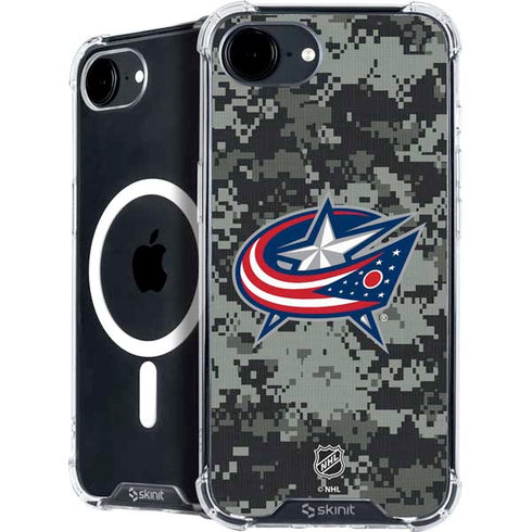 NHL Columbus Blue Jackets Camo iPhone 16e MagSafe Case