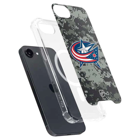NHL Columbus Blue Jackets Camo iPhone 16e MagSafe Case
