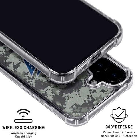 NHL Columbus Blue Jackets Camo iPhone 17 Clear Case
