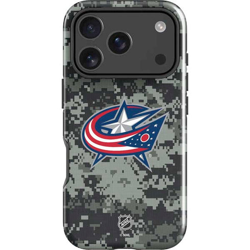 NHL Columbus Blue Jackets Camo iPhone 18 Pro Max Impact Case
