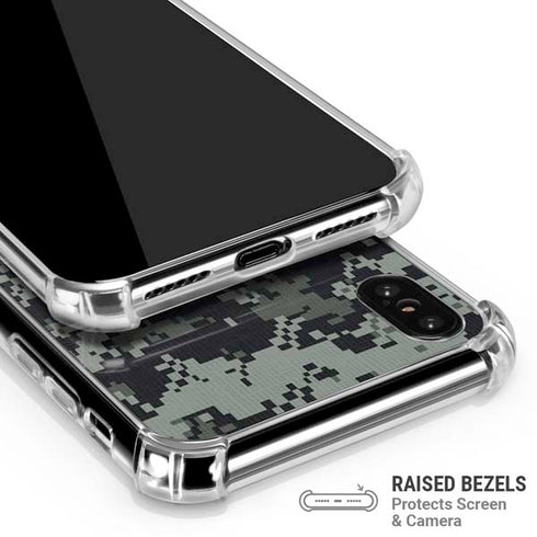 NHL Columbus Blue Jackets Camo iPhone X/XS Clear Case