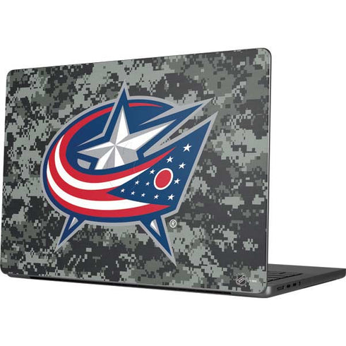 NHL Columbus Blue Jackets Camo Apple MacBook Pro 14-inch Skin