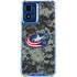 NHL Columbus Blue Jackets Camo Moto G 5G (2024) Clear Case