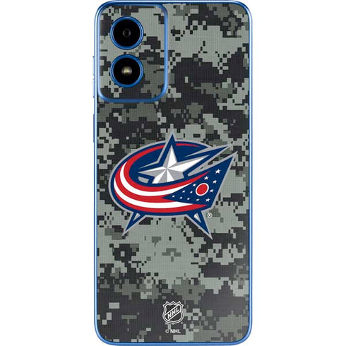 NHL Columbus Blue Jackets Camo Moto G Play 4G (2024) Skin