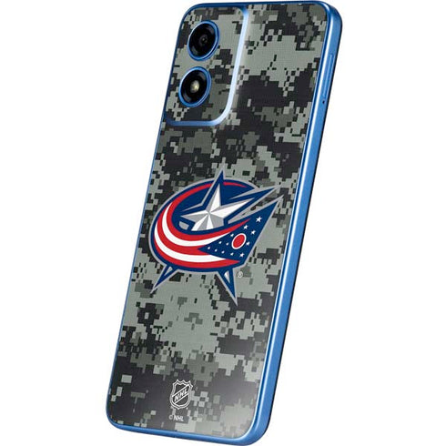 NHL Columbus Blue Jackets Camo Moto G Play 4G (2024) Skin
