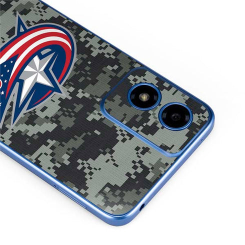 NHL Columbus Blue Jackets Camo Moto G Play 4G (2024) Skin