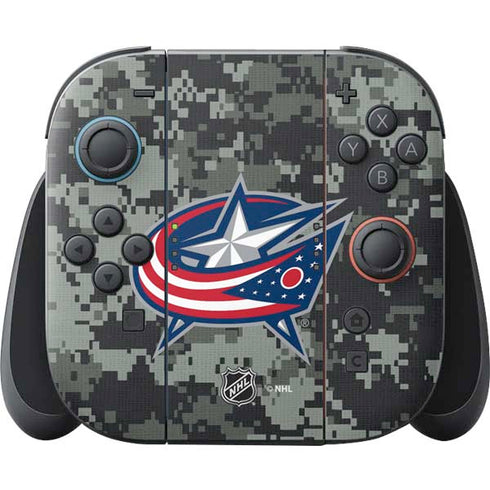 NHL Columbus Blue Jackets Camo Nintendo Switch 2 (2025) Joy-Con Controller Skin