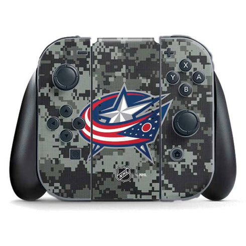 NHL Columbus Blue Jackets Camo Nintendo Switch (2017-2021) Joy-Con Controller Skin