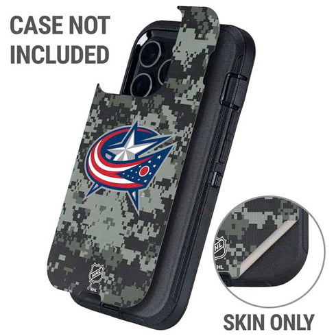 NHL Columbus Blue Jackets Camo Otterbox Defender iPhone Skin