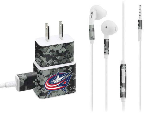 NHL Columbus Blue Jackets Camo Phone Charger Skin