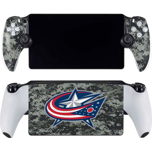 NHL Columbus Blue Jackets Camo PlayStation Portal Remote Player Skin