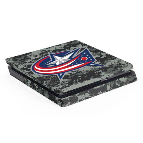 NHL Columbus Blue Jackets Camo PS4 Slim Skin