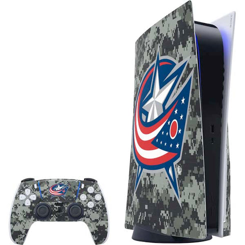 NHL Columbus Blue Jackets Camo PlayStation PS5 Skins