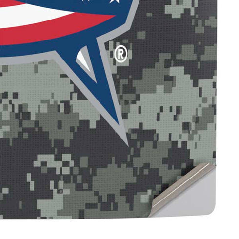 NHL Columbus Blue Jackets Camo PS5 Slim Digital Edition Console Skin