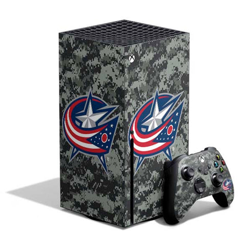 NHL Columbus Blue Jackets Camo Xbox Series X Skins