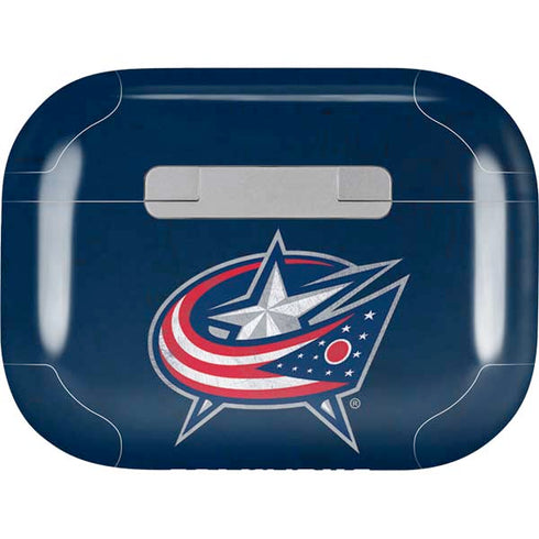 NHL Columbus Blue Jackets Distressed AirPods Skins