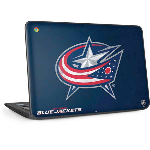 NHL Columbus Blue Jackets Distressed HP Chromebook Skin