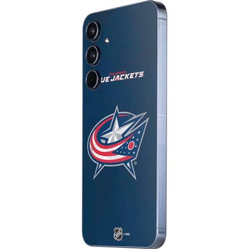 NHL Columbus Blue Jackets Distressed Galaxy A35 5G Skin