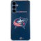 NHL Columbus Blue Jackets Distressed Galaxy A55 5G Clear Case