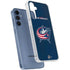 NHL Columbus Blue Jackets Distressed Galaxy A55 5G Clear Case