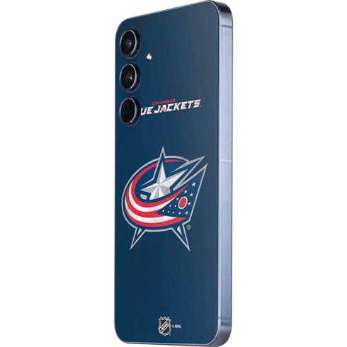 NHL Columbus Blue Jackets Distressed Galaxy A55 5G Skin