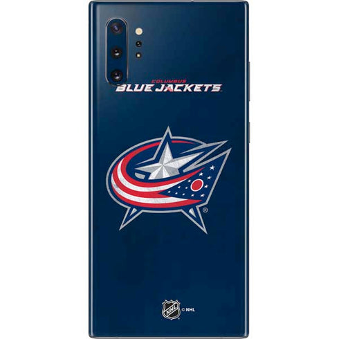 NHL Columbus Blue Jackets Distressed Galaxy Note 10 Plus Skin