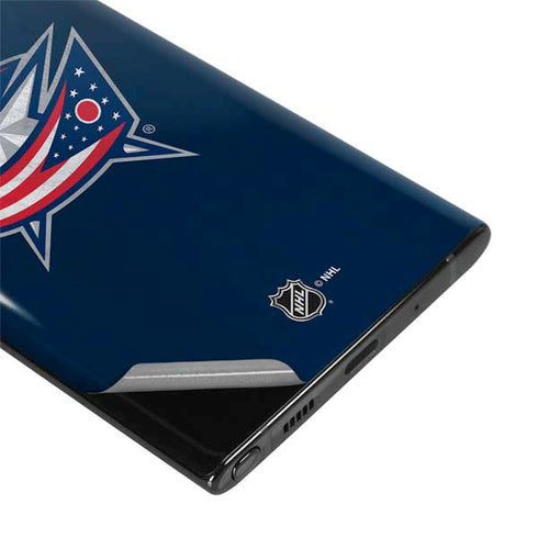 NHL Columbus Blue Jackets Distressed Galaxy Note 10 Plus Skin