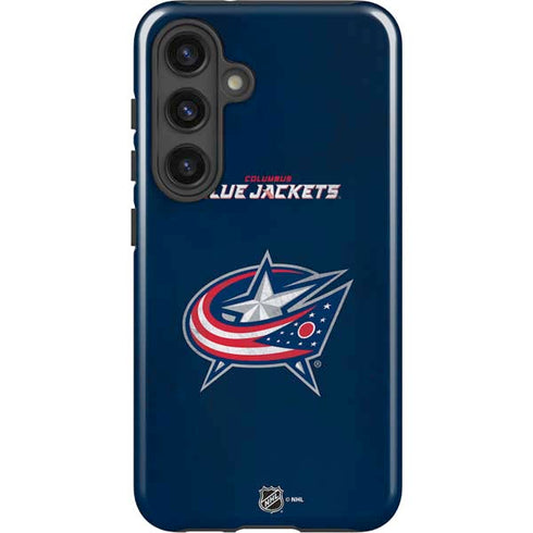 NHL Columbus Blue Jackets Distressed Galaxy S25 Impact Case