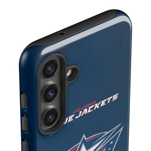 NHL Columbus Blue Jackets Distressed Galaxy S25 Impact Case