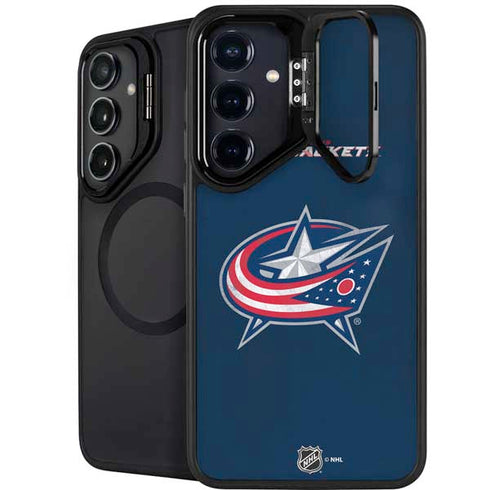 NHL Columbus Blue Jackets Distressed Galaxy S24 Plus Kickstand Case