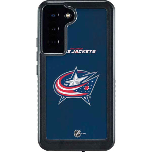 NHL Columbus Blue Jackets Distressed Galaxy S24 Plus Waterproof Case