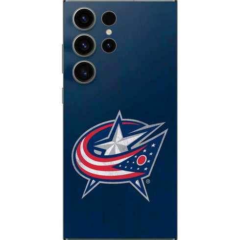 NHL Columbus Blue Jackets Distressed Galaxy S25 Ultra Skin