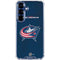 NHL Columbus Blue Jackets Distressed Galaxy S25 Clear Case