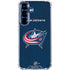 NHL Columbus Blue Jackets Distressed Galaxy S25 Clear Case