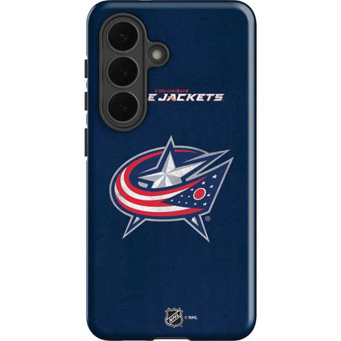 NHL Columbus Blue Jackets Distressed Galaxy S26 Impact Case