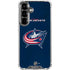 NHL Columbus Blue Jackets Distressed Galaxy S26 Plus Clear Case