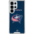 NHL Columbus Blue Jackets Distressed Galaxy S26 Ultra Clear Case