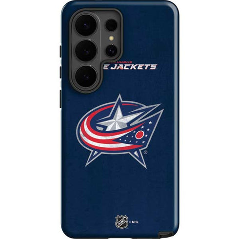 NHL Columbus Blue Jackets Distressed Galaxy S26 Ultra Impact Case