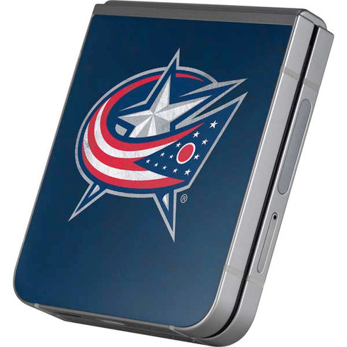 NHL Columbus Blue Jackets Distressed Galaxy Z Flip6 Skin