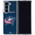 NHL Columbus Blue Jackets Distressed Galaxy Z Fold5 5G Clear Case