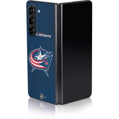 NHL Columbus Blue Jackets Distressed Galaxy Z Fold5 5G Skin