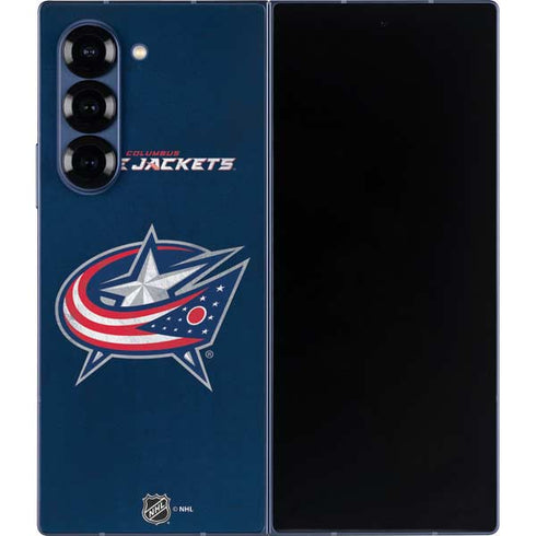 NHL Columbus Blue Jackets Distressed Galaxy Z Fold6 Skin