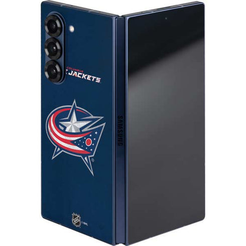 NHL Columbus Blue Jackets Distressed Galaxy Z Fold6 Skin