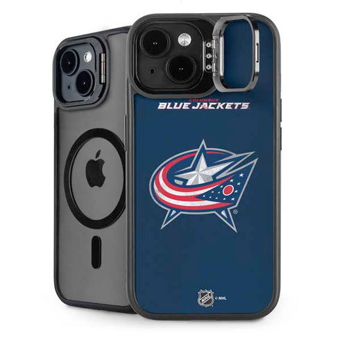 NHL Columbus Blue Jackets Distressed iPhone 14 Kickstand Case