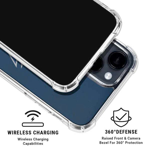 NHL Columbus Blue Jackets Distressed iPhone 15 Clear Case