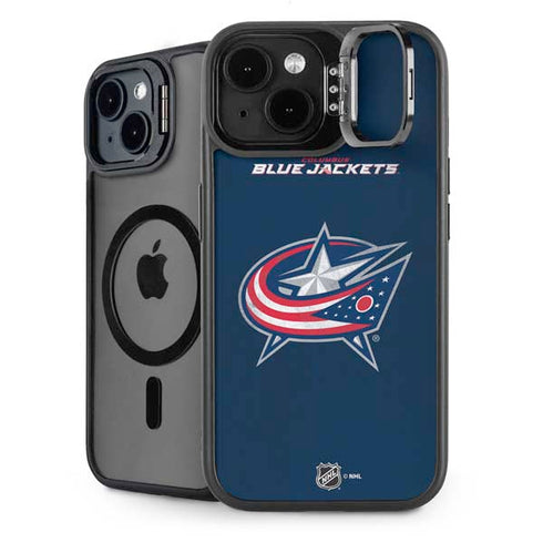 NHL Columbus Blue Jackets Distressed iPhone 15 Plus Kickstand Case