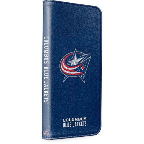 NHL Columbus Blue Jackets Distressed iPhone 15 Pro Folio Case